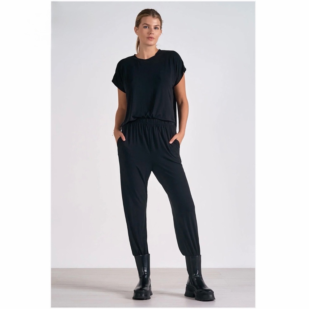 ELAN INTERNATIONAL MISA JUMPSUIT Color Black Sizes S & M - Picture 3 of 8